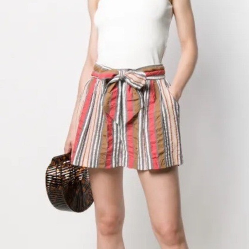 Ulla Johnson Martim Red Green shorts Tie Front